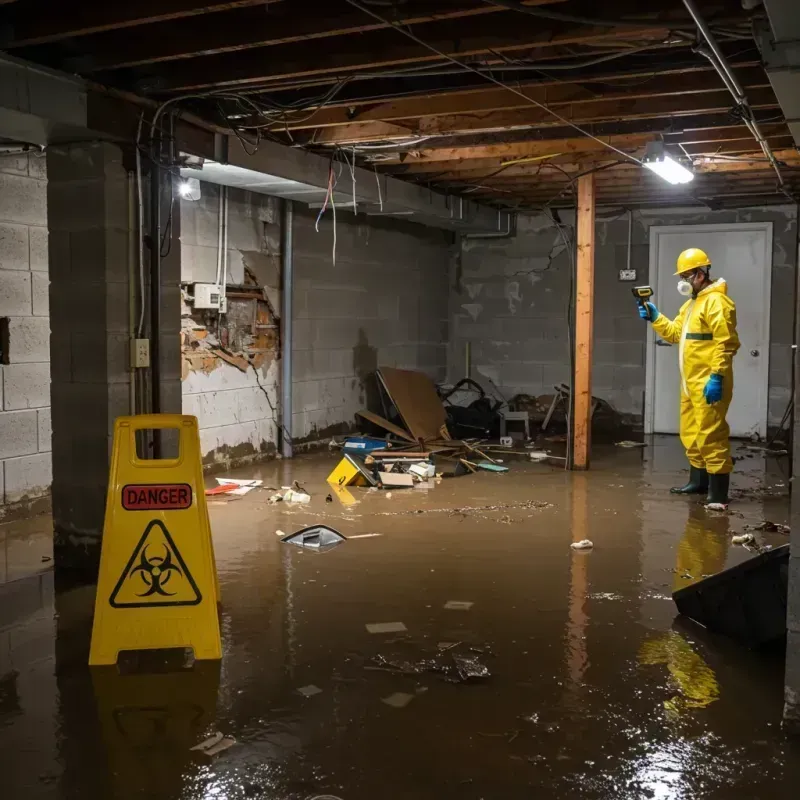 Flooded Basement Electrical Hazard in Great Neck Estates, NY Property